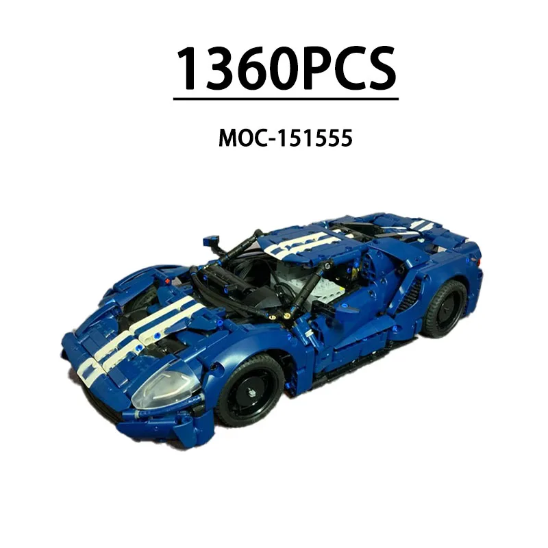 

Гоночный автомобиль MOC- 151555 R34 GT-RC - 42154 Модель B Спортивный автомобиль Строительные блоки Игрушки 1360 Детали Детские игрушки Рождественские подарки