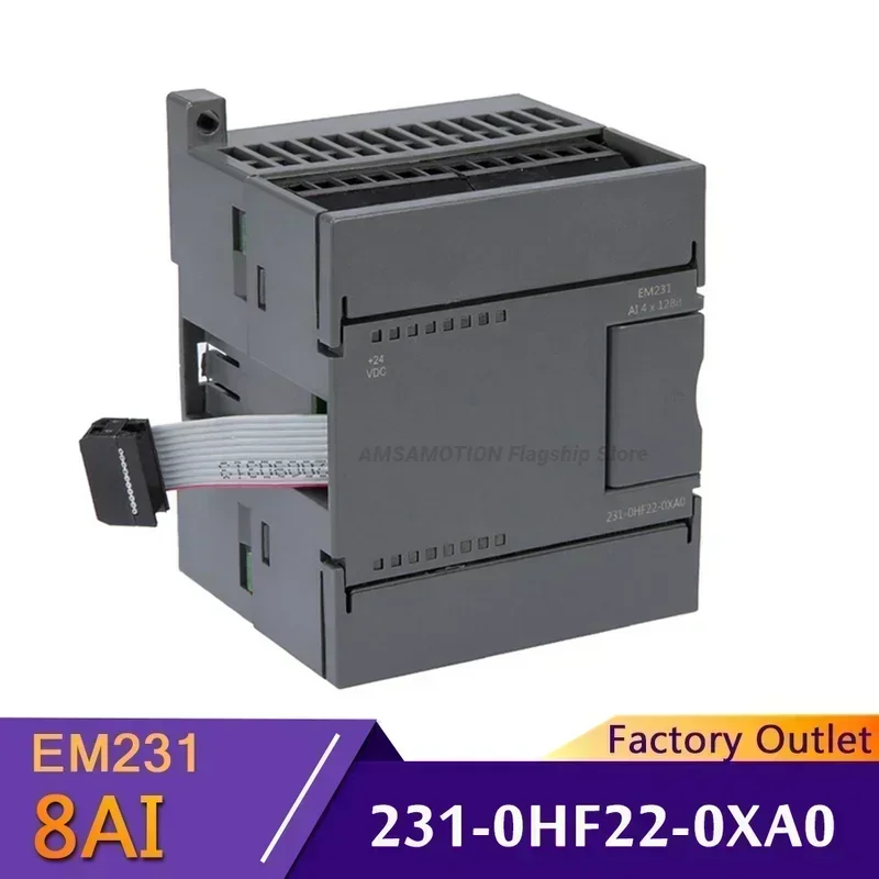 Amsamotion EM231 6ES7 231-0HF22-0XA0 8AI*12Bit Extension Module For Siemens S7-200 PLC 8 Channel Input Analog Module