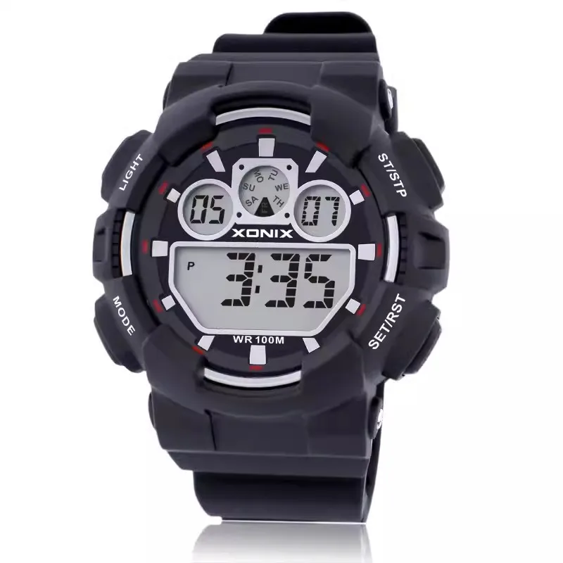 XONIX New Big Dial LED Multi-Function Digital Movement Fashion Couple Models Electronic Swimming Diving Waterproof 100m JL