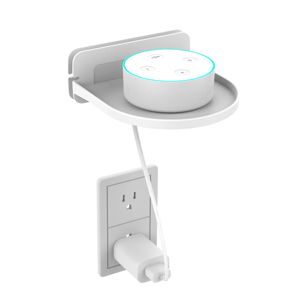 

White Speaker Stand Plastic Holder Universal Wall Mount Brackets for WiFi Router Electronics Charging Station Home Office