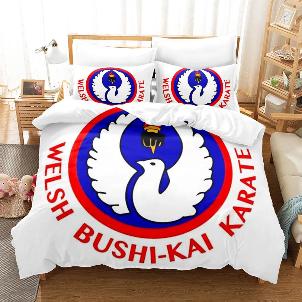 3D Printed Kyokushin Karate Bedding Set Boys Girls Twin Queen Size Duvet Cover Pillowcase Bed Kids Adult Home Textileextile