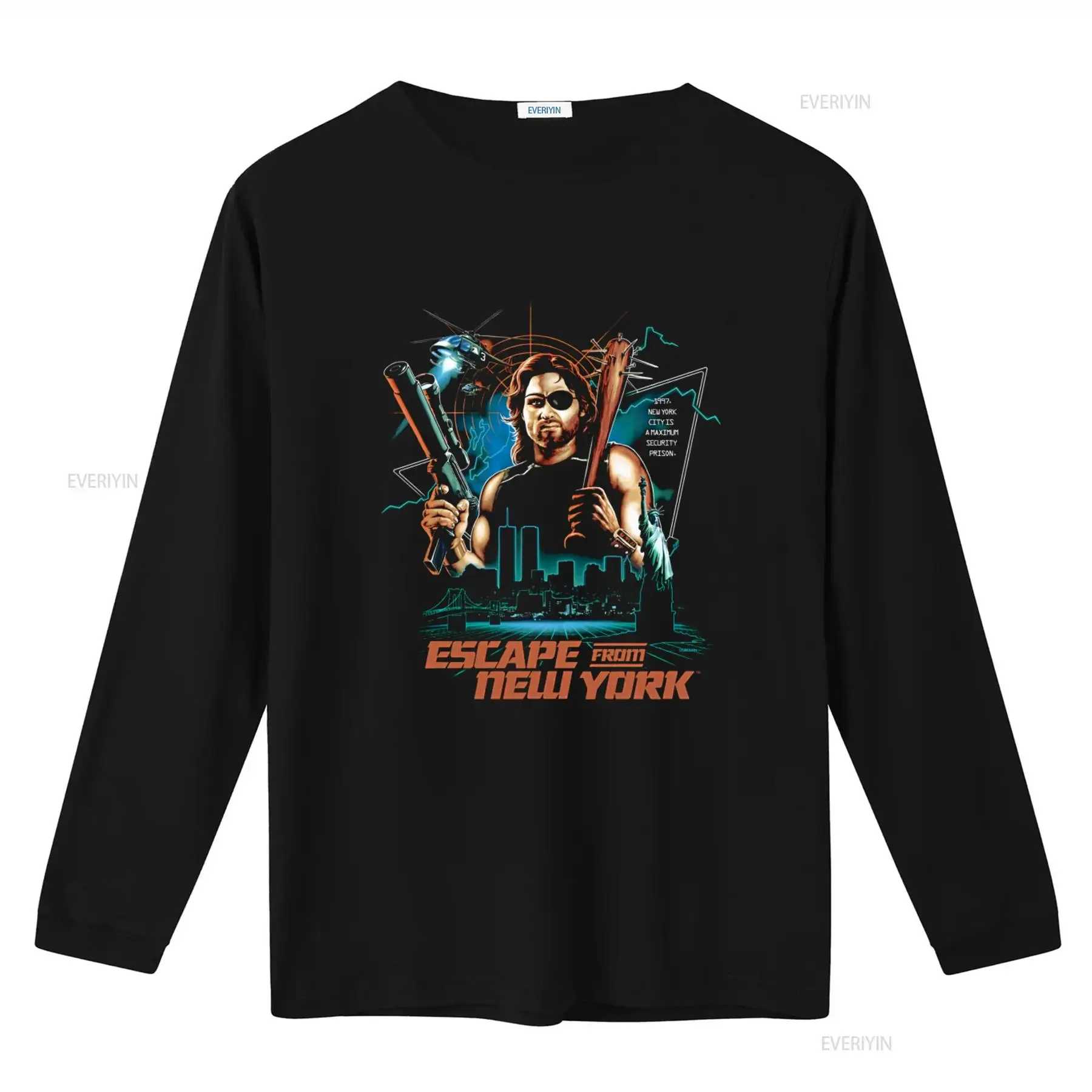 Escape From New York Snake Pliskin T Shirt Retro Movie Design High Quality Print Perfect for Fans vintage Washed graphic - view 2