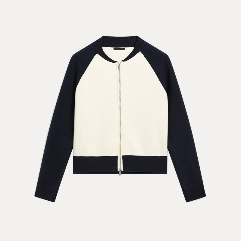 

Spring New Women's Pilot Sle Color Blo Knitted Open Cardigan Long Sve Polyester Fiber Z Brand Faion Ladies Sweater