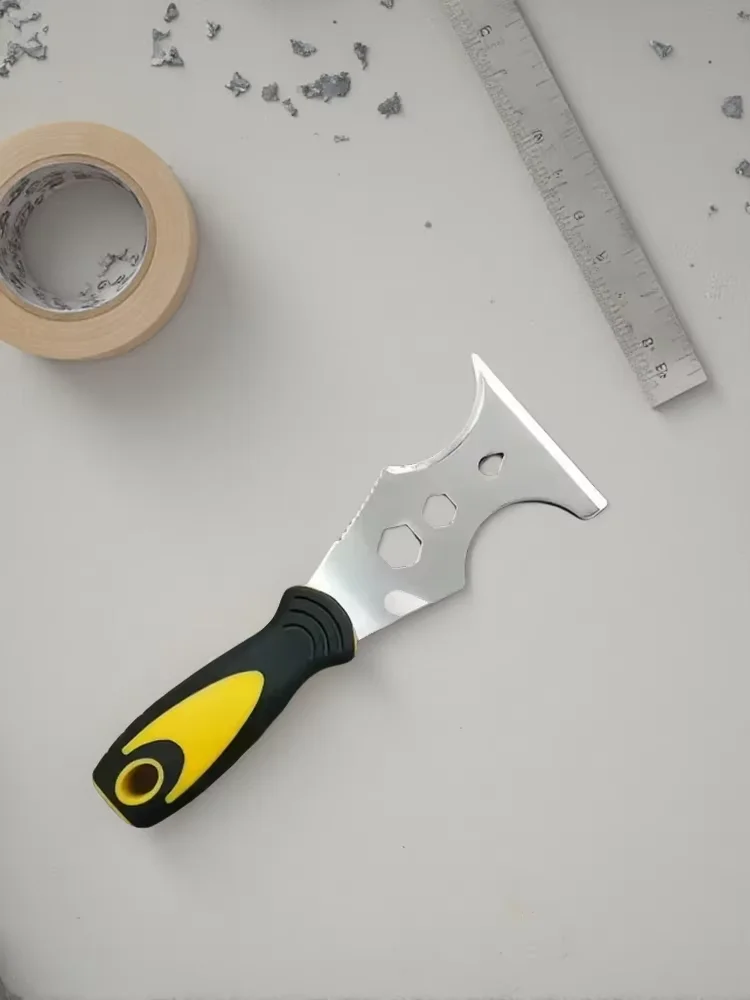 1PC 15-in-1 Multi-Use Stainless Steel Putty Knife with Paint Scraper Wallpaper Can Opener - Home DIY Construction Tool