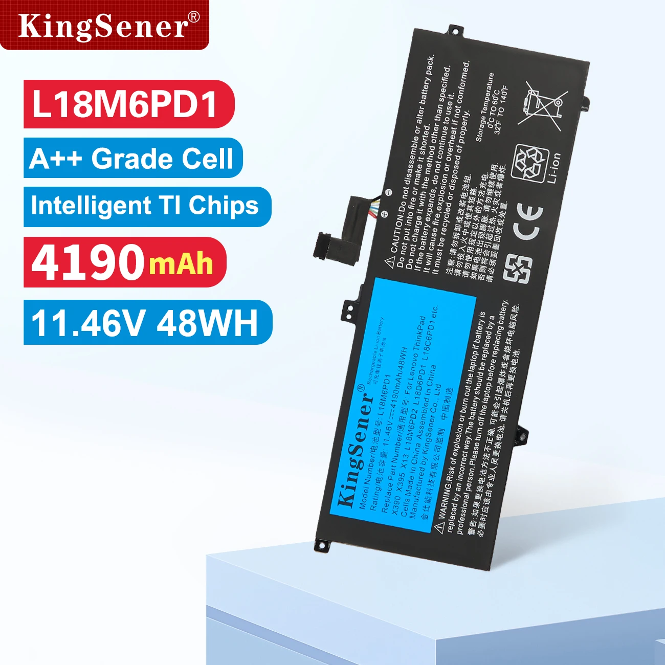 

KingSener L18M6PD1 Battery For Lenovo ThinkPad X13 Yoga X390 X395 L18M6PD2 L18D6PD1 L18L6PD1 L18C6PD2 02DL017 02DL019 02DL018