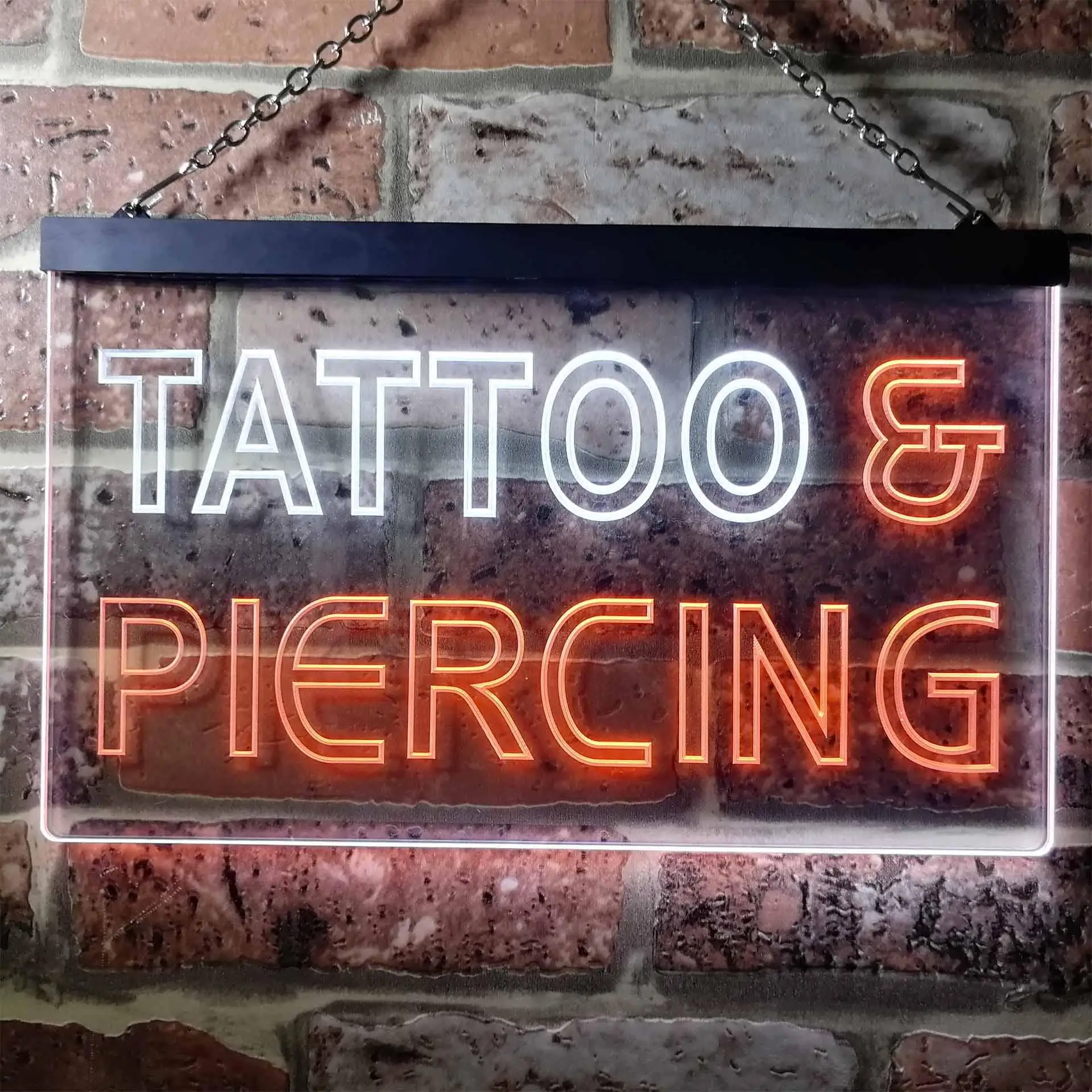 Tattoo Piercing Shop Dual Color Led Neon Sign st6-i0482