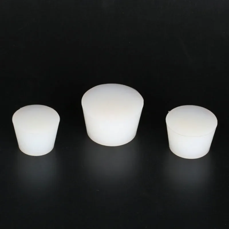 Silicone Conical Stoppers Solid HIGH TEMP White Soft Stopper For Electroplating Paint Fermentation Barrel Airlock Valve Brew