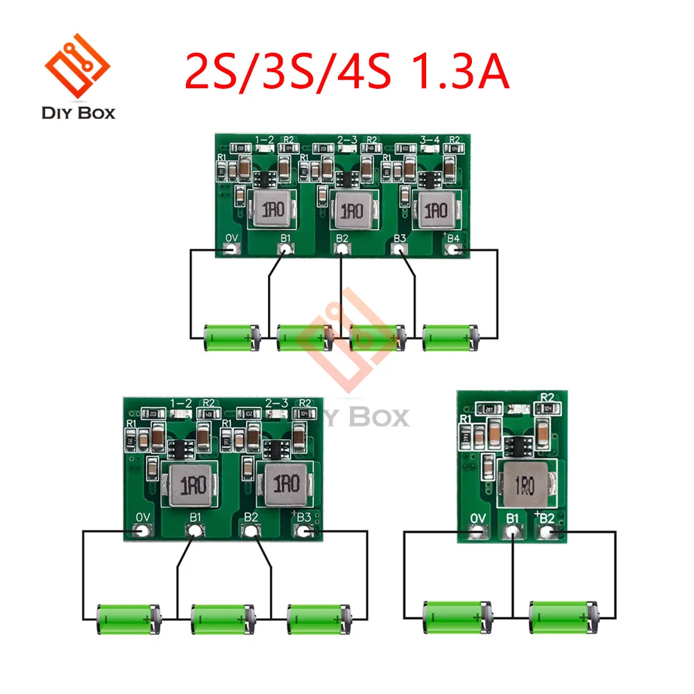 1.3A aktywny korektor Balancer 2S 3S 4S 3.7V 18650 litowo 3.2V Lifepo4 Transfer baterii aktywny bilans na tablica ochronna BMS