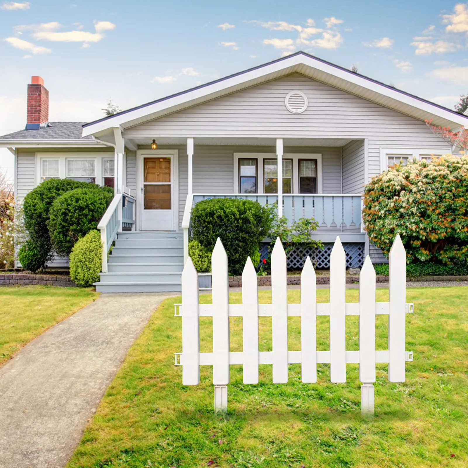 سياج حديقة من البلاستيك الأبيض، حواف المناظر الطبيعية المزخرفة لأسرّة الزهور، ديكور عيد الميلاد، سهل التركيب #3