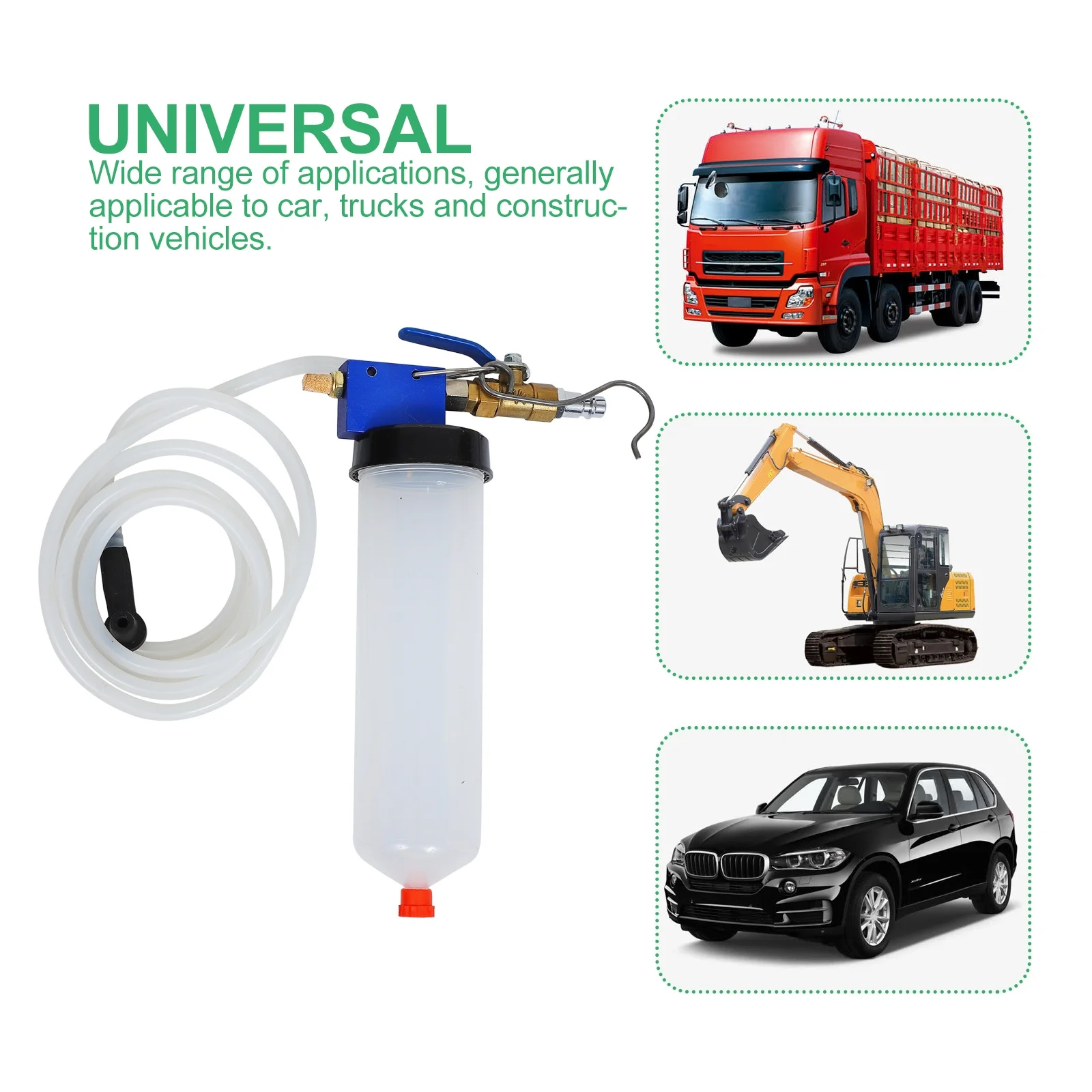 

Car Brake Fluid Replacement Tool Multifunctional Pump Bleeder Suitable for Auto Trucks Construction Vehicles Brake Oil Change