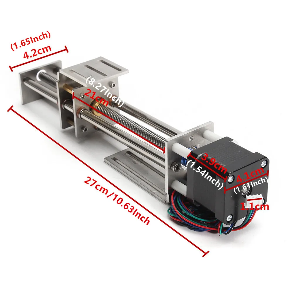 Funssor 50mm/150mm Slide Stroke CNC Z Axis slide Linear Motion +NEMA17 Stepper Motor For Reprap Engraving Machine