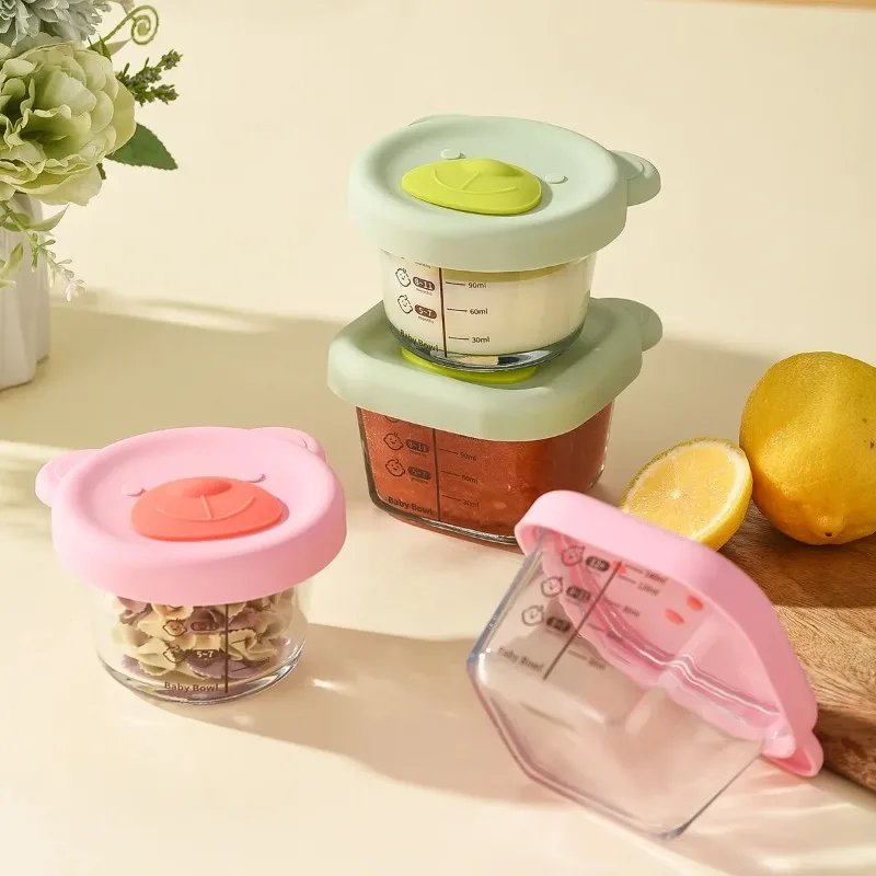 

Baby Bear Glass Food Storage Box With Scale And Lid For Cooking Eggs Sealed Toddler Feeding Bowl Preservation Box From China