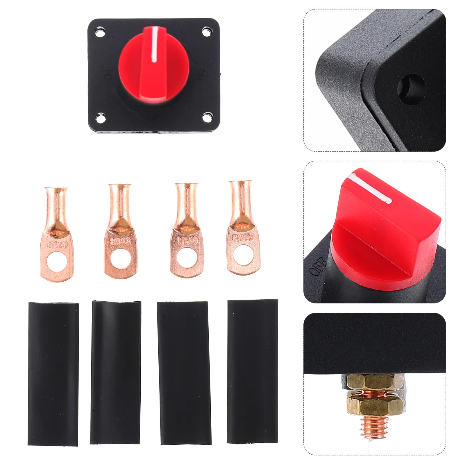 1Set 300A Battery Disconnect Cut Off Switch ABS Copper Housing for Vehicle Rv Marine Camper Truck Prevent Power Drain Theft