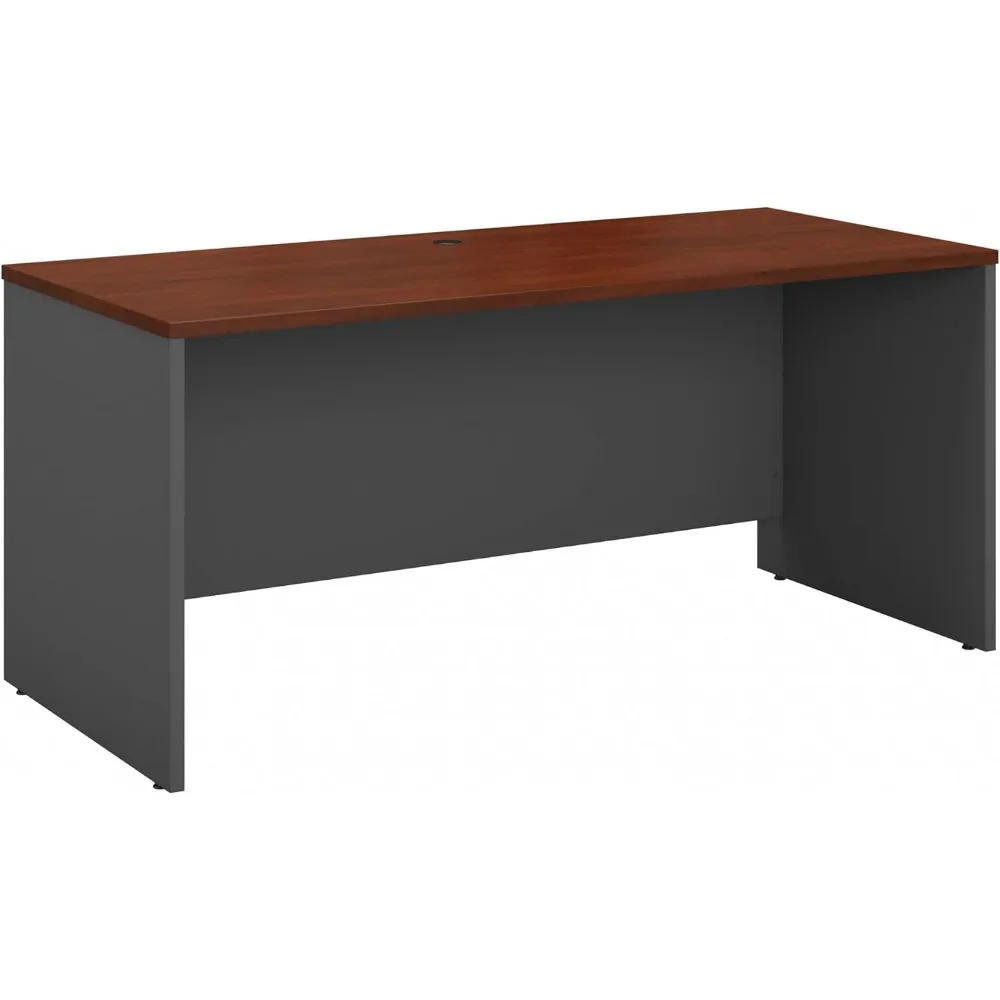 bush business furniture série c mesa de consulta, mesa de computador para casa ou escritório profissional, 60w x 24d, hansen cereja
