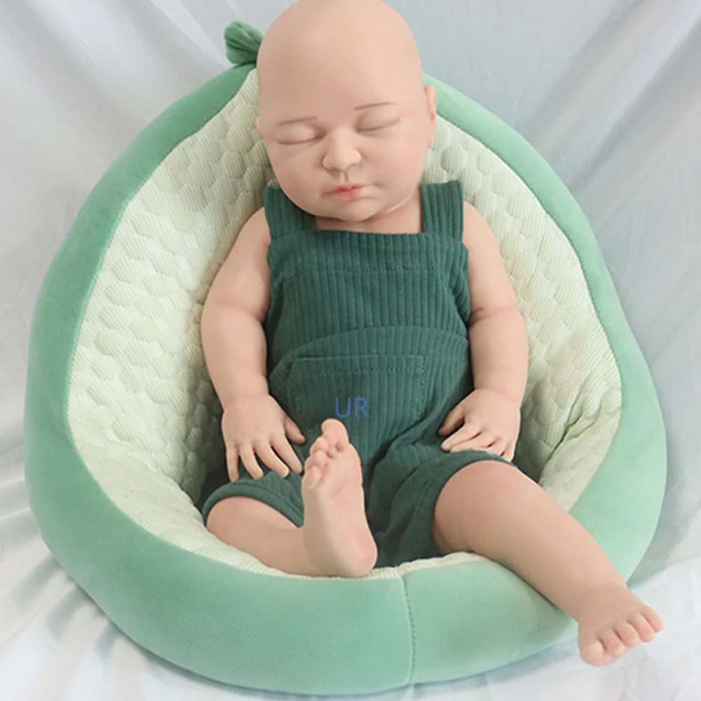 55Cm Washable Full Silicone Reborn Baby Cuddle Asleep Soft Dolls Lifelike Baby Newborn Doll Preemie Kits Artist Collectibles