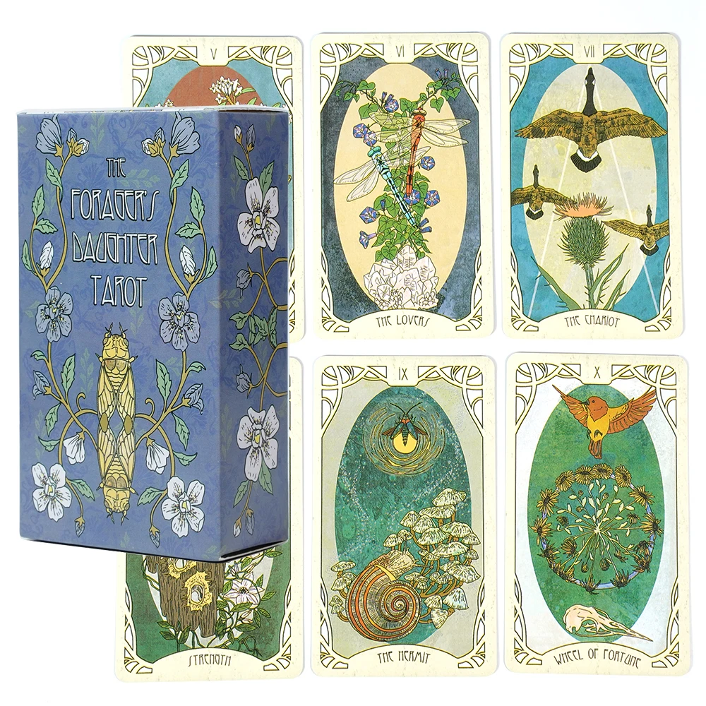 New 83pcs Cards The Forager\'S Daughter Tarot Deck Divination Set Inspired By Nature And Imbued With Rich Symbolism