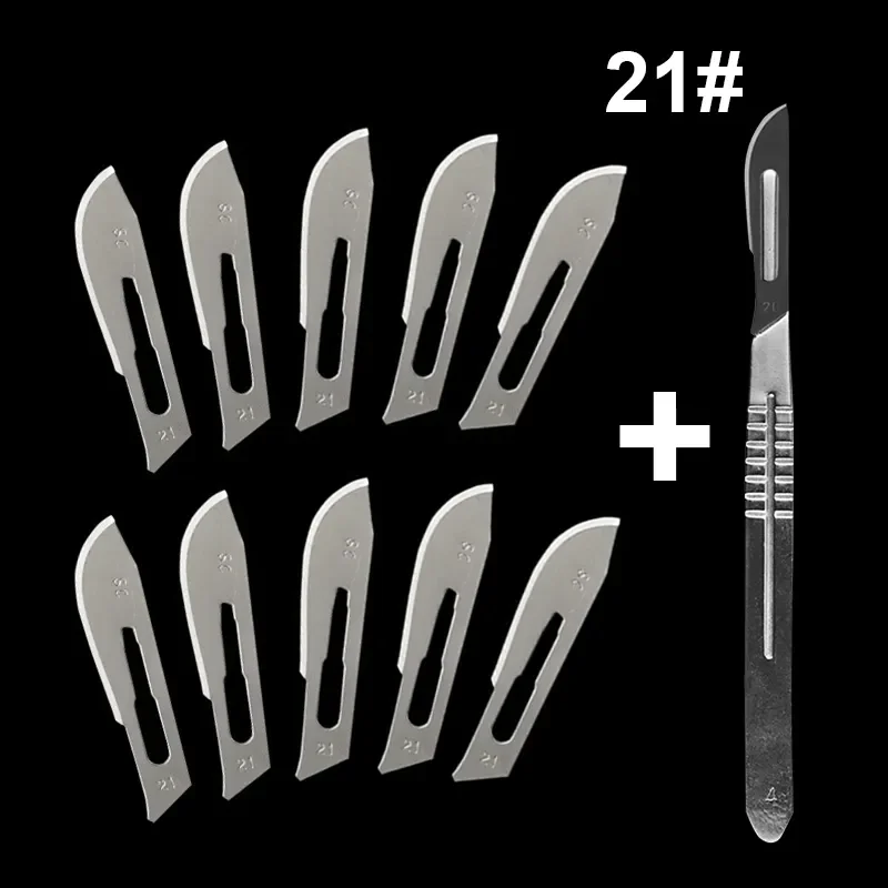 20 #   23 #   Rzeźba ze stali węglowej metalowe ostrza skalpela uchwyt skalpel DIY naprawa cięcia zwierząt nóż chirurgiczny zestawy narzędzi pudełko antypoślizgowe