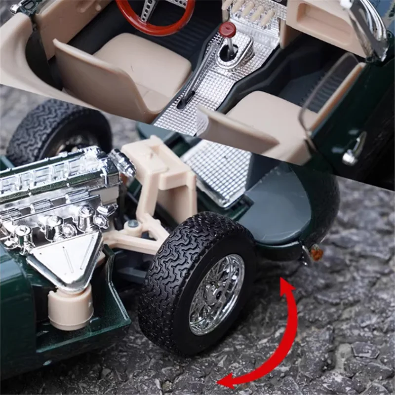 Bburago 1:18 جاكوار E-نوع سبيكة كلاسيكية سيارة رياضية نموذج Diecasts المعادن الرجعية المركبات القديمة نموذج سيارة محاكاة الاطفال اللعب الهدايا