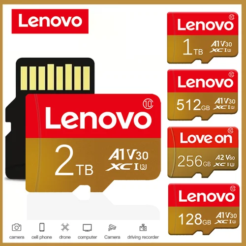 Tarjeta De memoria Lenovo De 2TB, 1TB, 512GB, tarjeta Micro TF SD, tarjeta De memoria SD De 256GB, almacenamiento De 128GB, Cartao De Memoria para Nintendo Switch Ps5