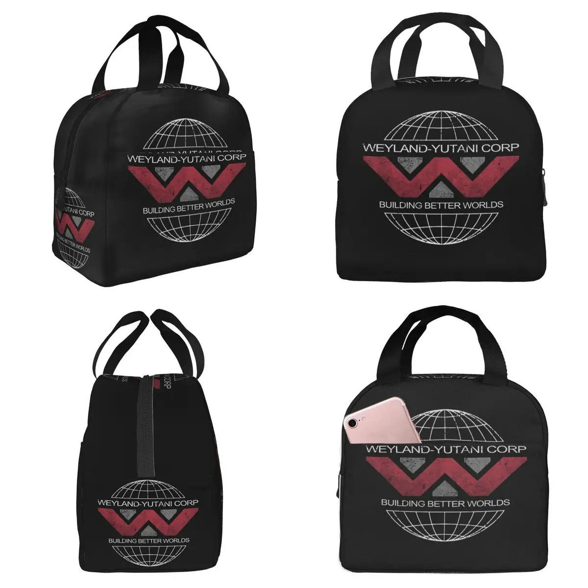 

Alien Romulus Lab Weyland - Yutani Xenomorph Experiments Изолированная сумка для обедов для детей, школьная сумка-холодильник, термосумка для еды, герметичная сумка-тоут