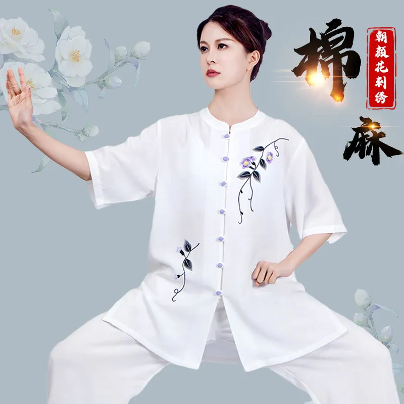 women-tai-chi-suit-summer-lightweight-linen-cotton-fabric-embroidery-design-martial-arts-training-performance-wear-new-arrival