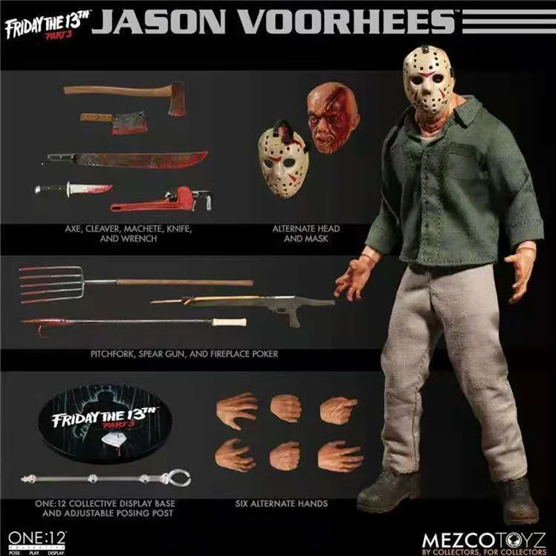 Оригинальный Mezco ONE: 12 Friday the 13th Jason Voorhees, аниме, коллекция фигурок, модель игрушки, подарки для детей