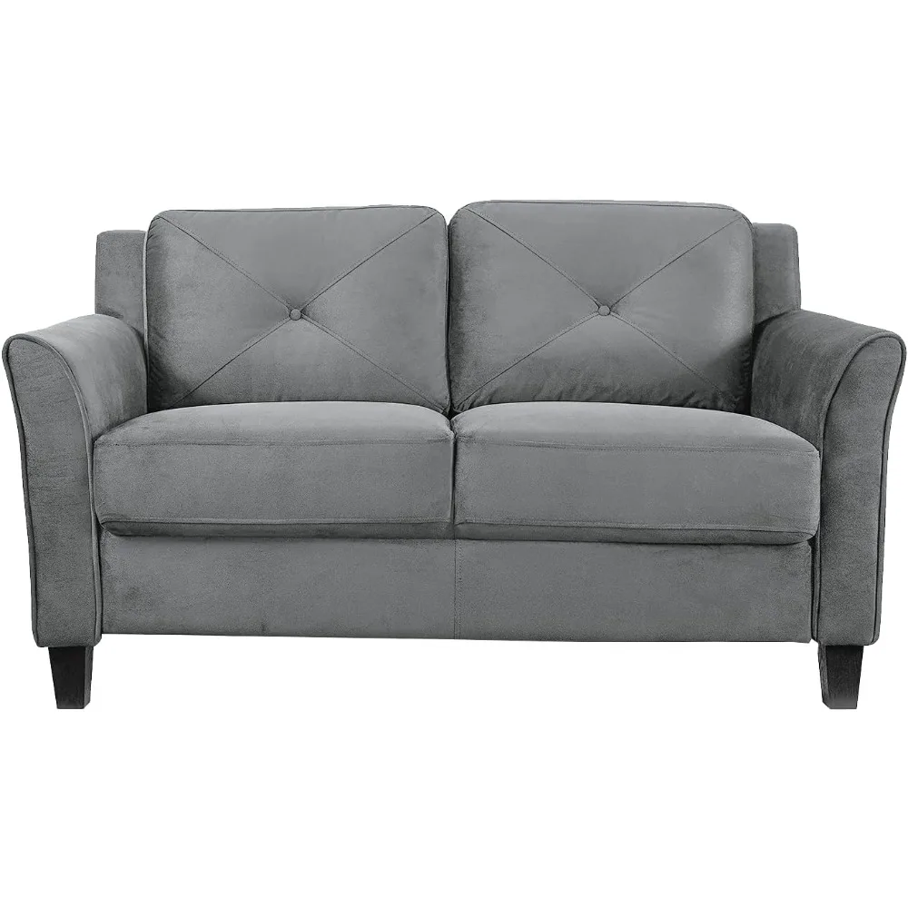 

Harrington Loveseat, 57.9" W x 31.5" D x 32.7" H, Dark Grey