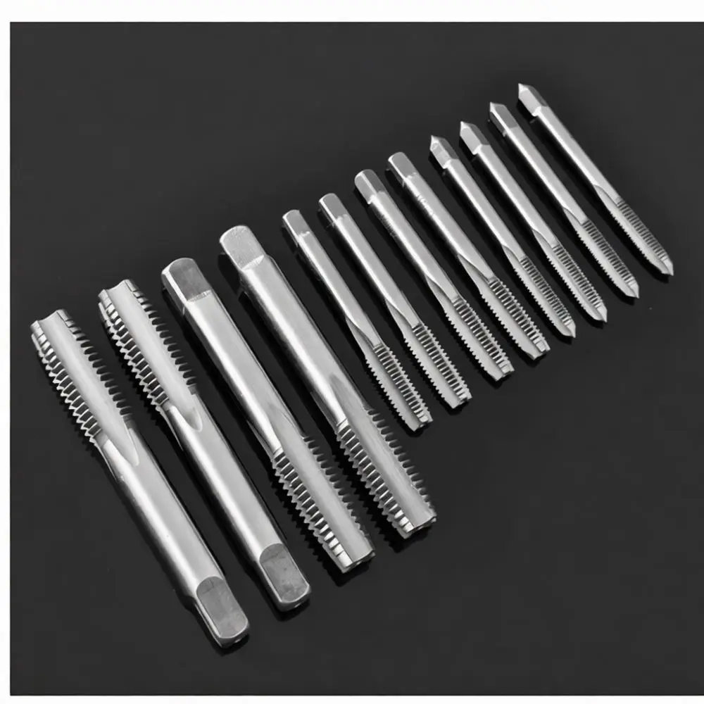 High Speed Steel Machine Taps Straight Flute Screw Tap Threading Tools For Metal Drilling Iron Aluminum Copper M3 M30 Tap Sets