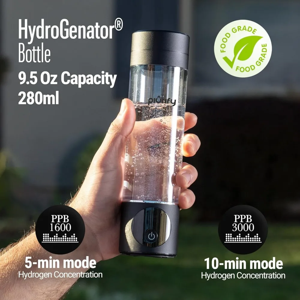 Hydrogen Water Bottle Generator - Easy to use Portable Hydrogen Water Machine with Advanced SPE/PEM Technology (Black) image 5