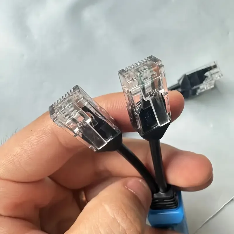RJ45 splitter Cable combiner uPOE Adapter two POE camera use one net cable POE Adapter Cable Connectors Passive Power Cable