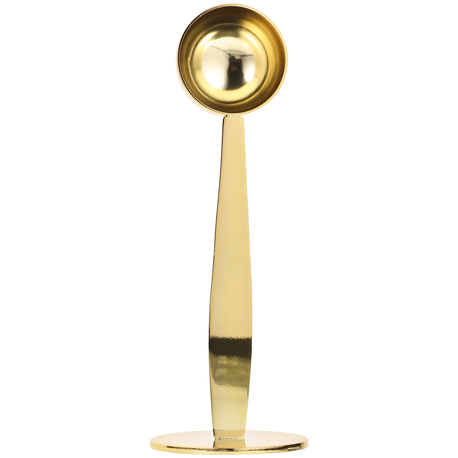 

2in1 Stainless Espresso Scoop Golden Measuring Pressed Bottom Coffee Bean Kitchen Bar