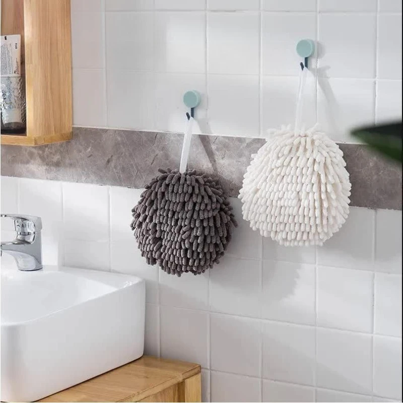 Creative Absorbent Towel, Chenille Thickened Handball, Household Bathroom Hanging Quick-drying Hand Towel