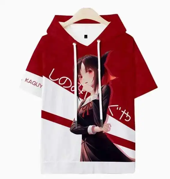 

Anime Kaguya-Sama:Love Is War Shinomiya Kaguya Short Sleeve T-Shirt Summer Cosplay Costume Casual Student Loose Tops anime