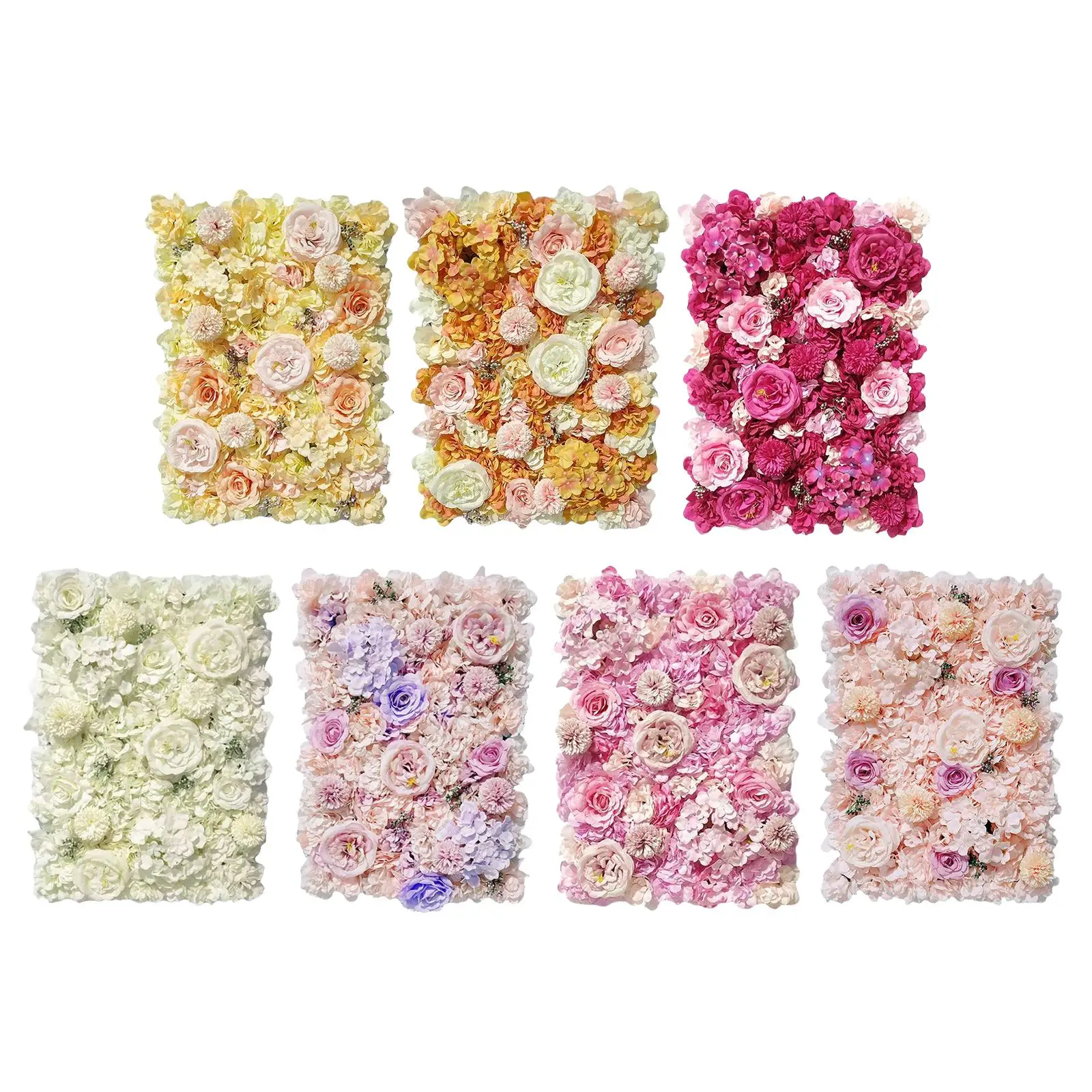 40x60cm Artificial Silk Flowers Wall Panels Backdrop Wedding Party Home Decor