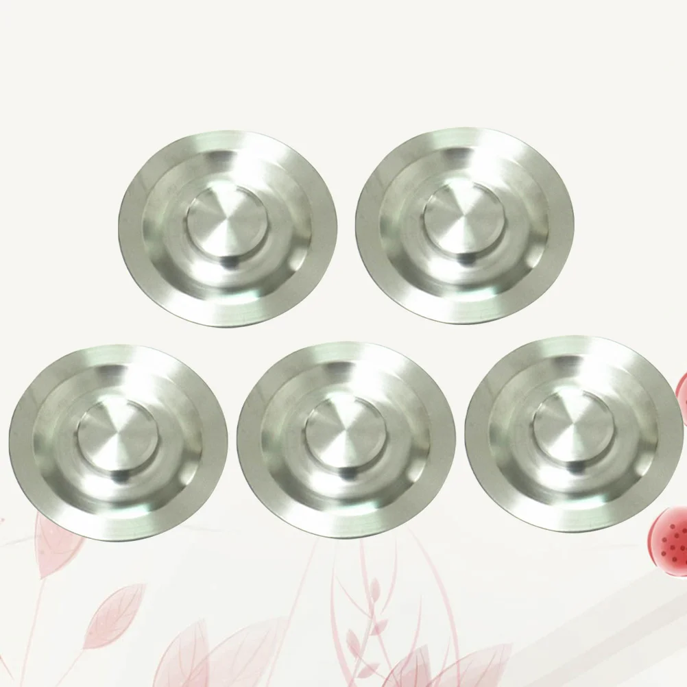 

5Pcs Sewer Filter Cover Durable Sink Drain Plug Floor Drain Strainer Bathroom Kitchen Hair Blocker Stop Clog Silver