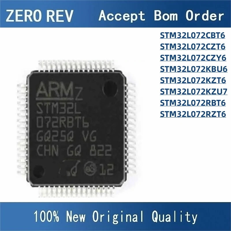 100% New STM32L072CBT6 STM32L072CZT6 STM32L072CZY6 STM32L072KBU6 STM32L072KZT6 STM32L072KZU7 STM32L072RBT6 STM32L072RZT6 chips