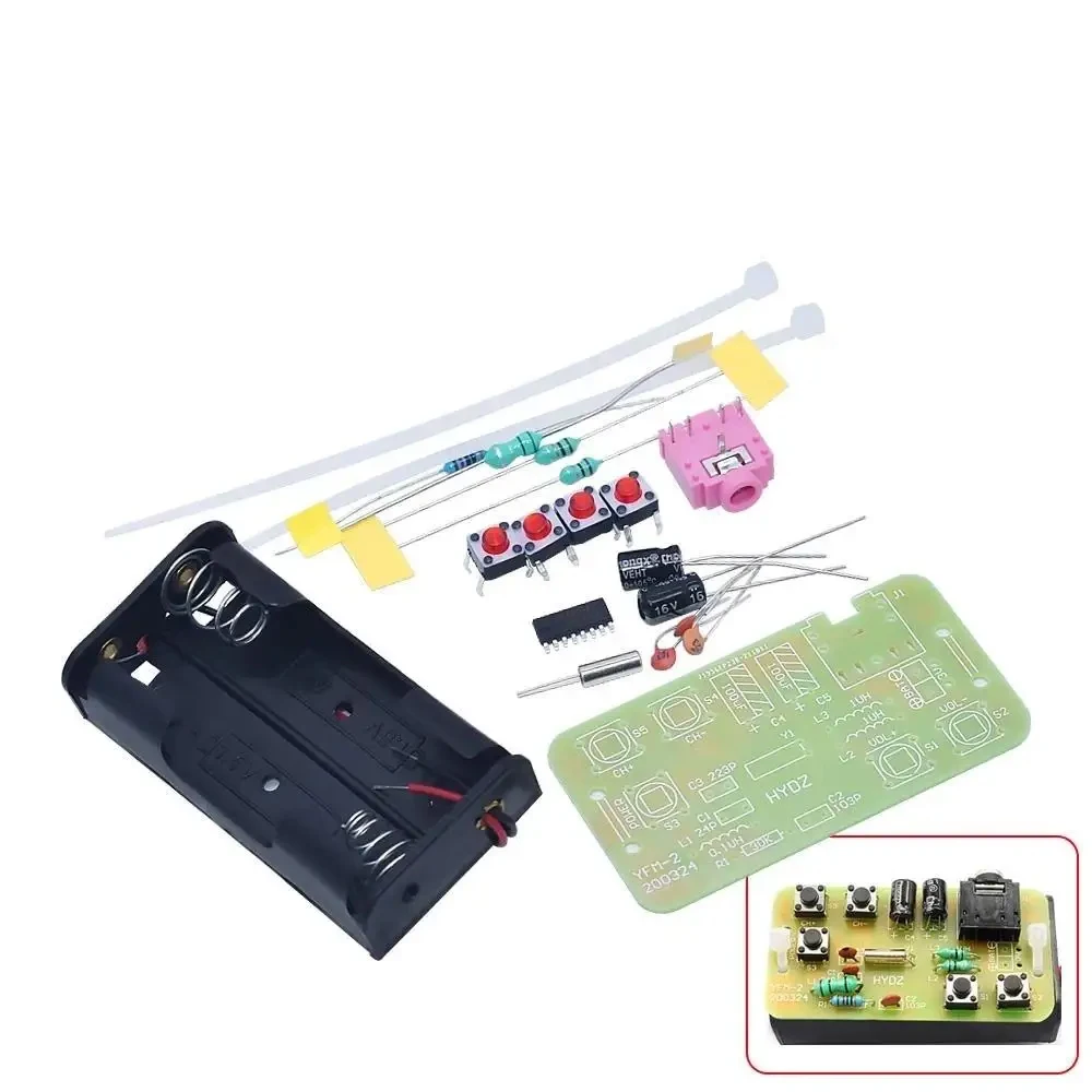 

DIY Kit Wireless FM Radio Transmitter and Receiver Module FM Stereo Radio Frequency Modulation Soldering Practice
