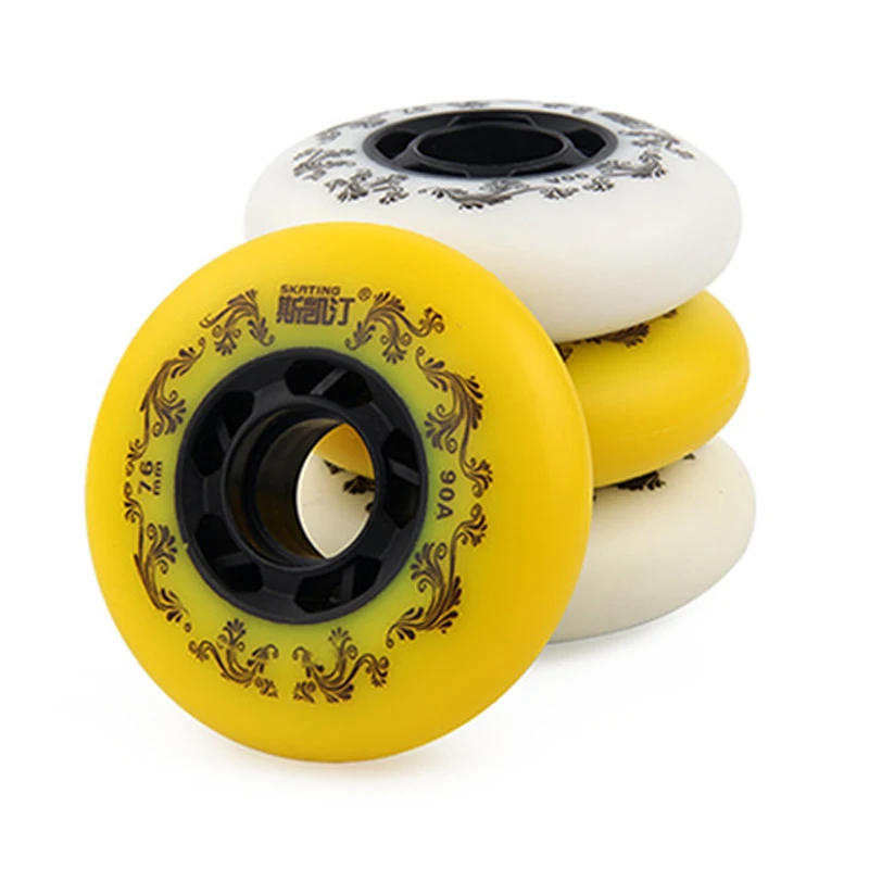 8 PCS Original SKATING 90A Inline Skates Wheels Slalom Sliding Roller Skating Wheels For Street Urban Fitness Free Skating Shoes