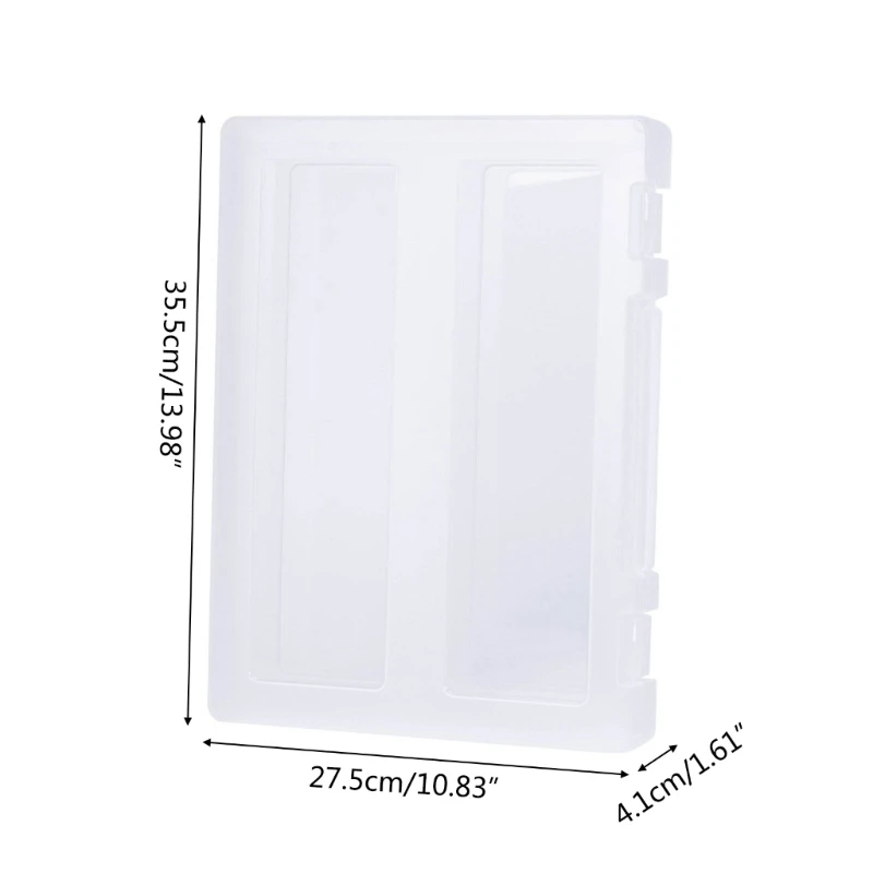 Handheld Files Folder Documents Double Buckle Locks Transparent File Storage Cases for Office School Home Y3NC
