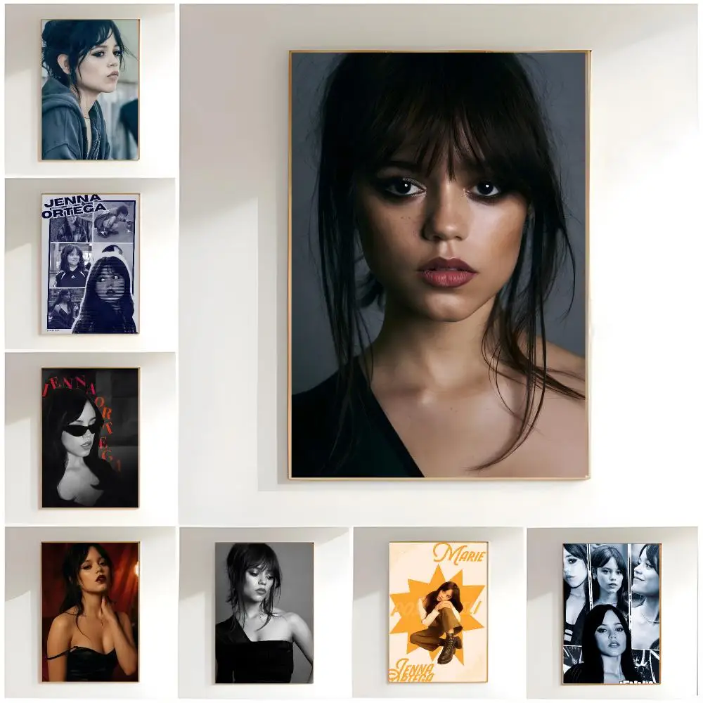 fashion actress Jenna Ortega Poster Classic Wall Art  Home Decor  Peel and Stick Unframed
