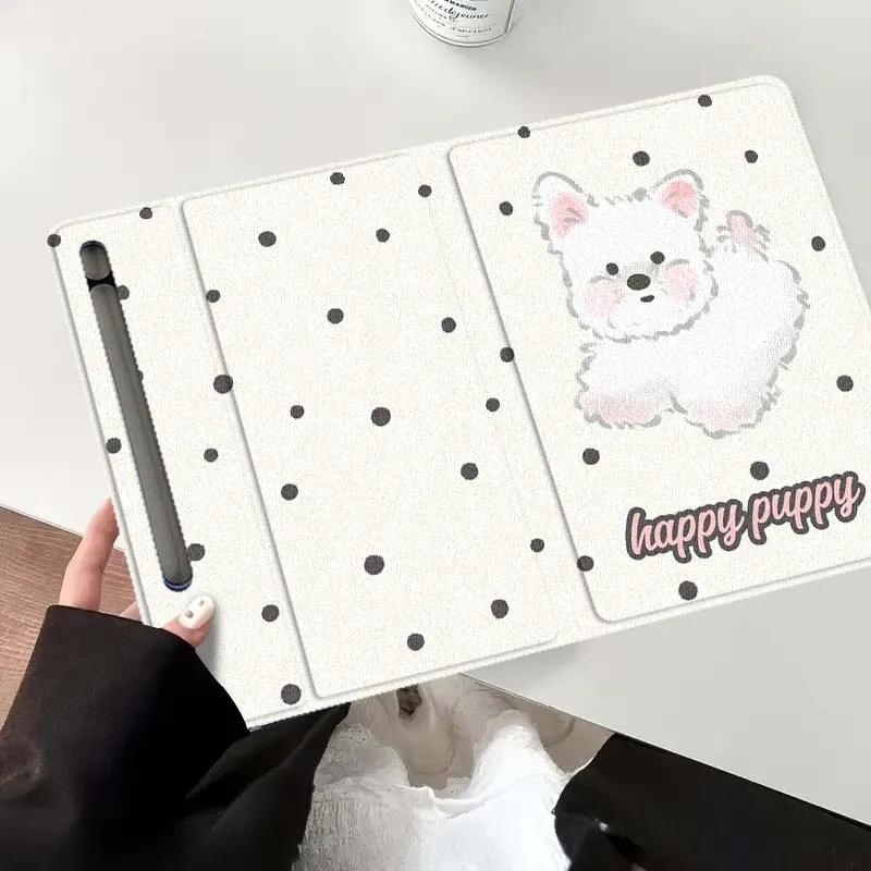 

Love bow tie puppy For Samsung Galaxy Tab S7 S8 S9 S10 11 12.4 13.1 FE Plus Lite Inch Cover Tablet Case