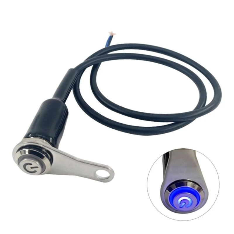 R9CC High Quality LED Waterproof Motorcycles Dirt Bike Handlebar Switch Self-lock Button Engine Power Start ON-OFF Tools
