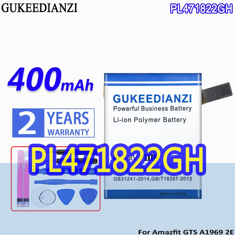 

High Capacity GUKEEDIANZI Battery 400mAh For huami Amazfit GTS A1969 2E A2021 EVE PL471822GH