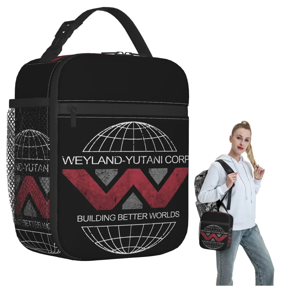 Alien Romulus Lab Weyland - Yutani Xenomorph Experiments Insulated Lunch Bag Leakproof Food Boxes Thermal Lunch Box Tote