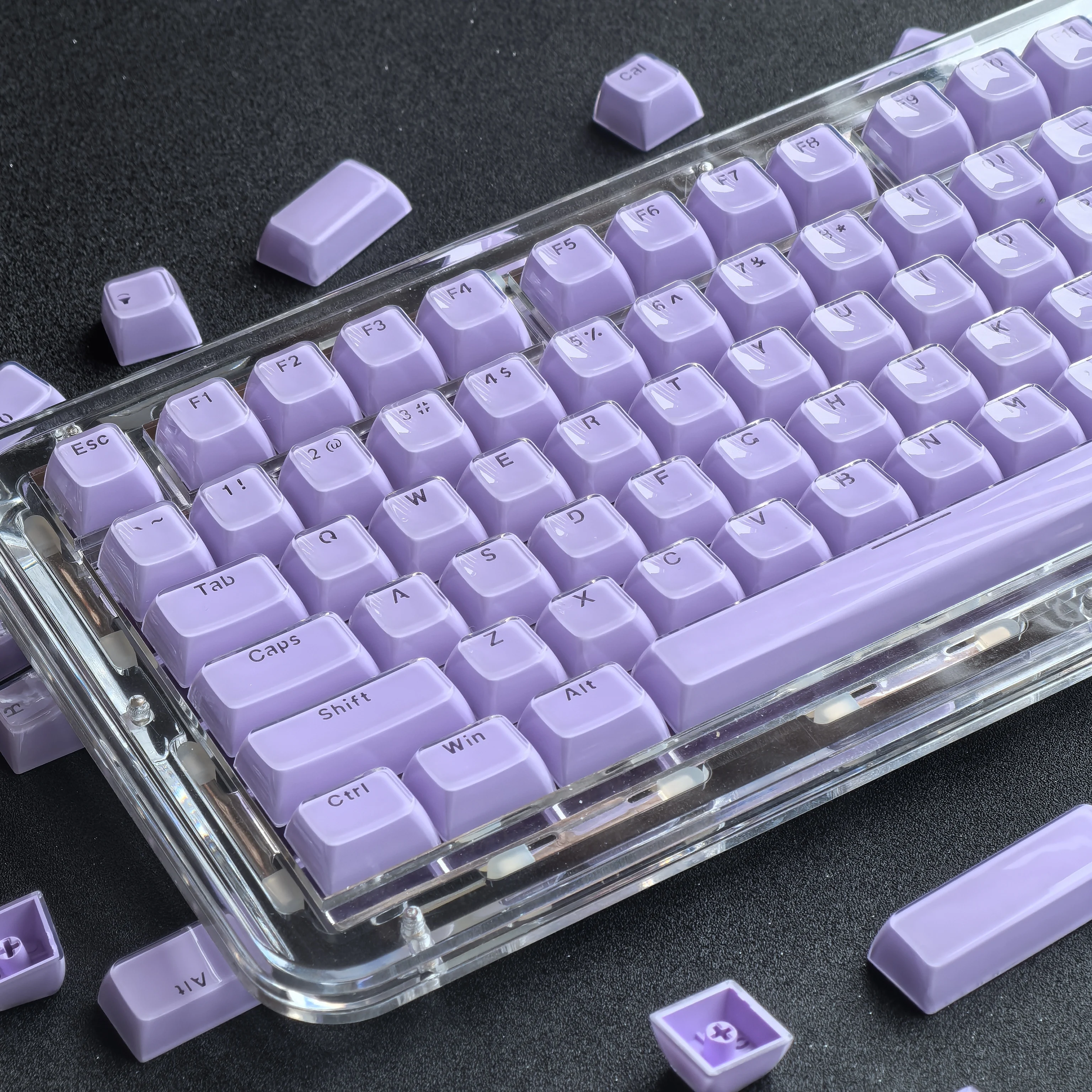 MAIMOOO 132-Tasten Kristall-Transluzente Tastenkappen Koreanisch Russisch Spanisch PC OEM Jelly Pudding Für /75/87/108 Mechanische Tastatur Tastenkappen – Detail 14