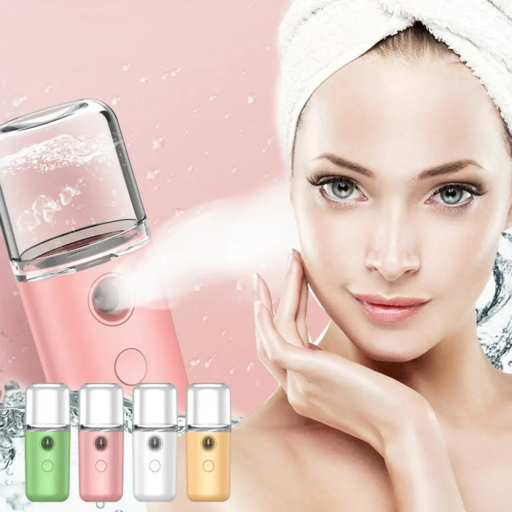30ml Mini Nano Mist Facial Sprayer Beauty Instrument USB Humidifier Rechargeable Nebulizer Face Steamer Moisturizing Beauty Tool