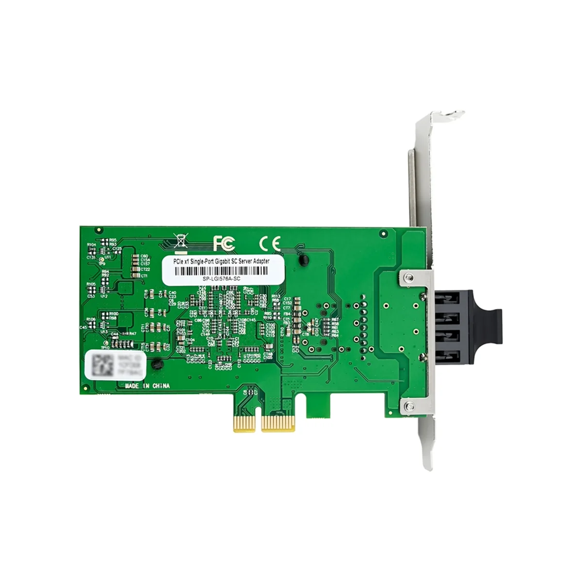 Hot Sale Gigabit Fiber Optic Network Card PCIe X1 82576-F1 Single-Port SC Fiber Gigabit Server NIC for 82580 Chipset NIC