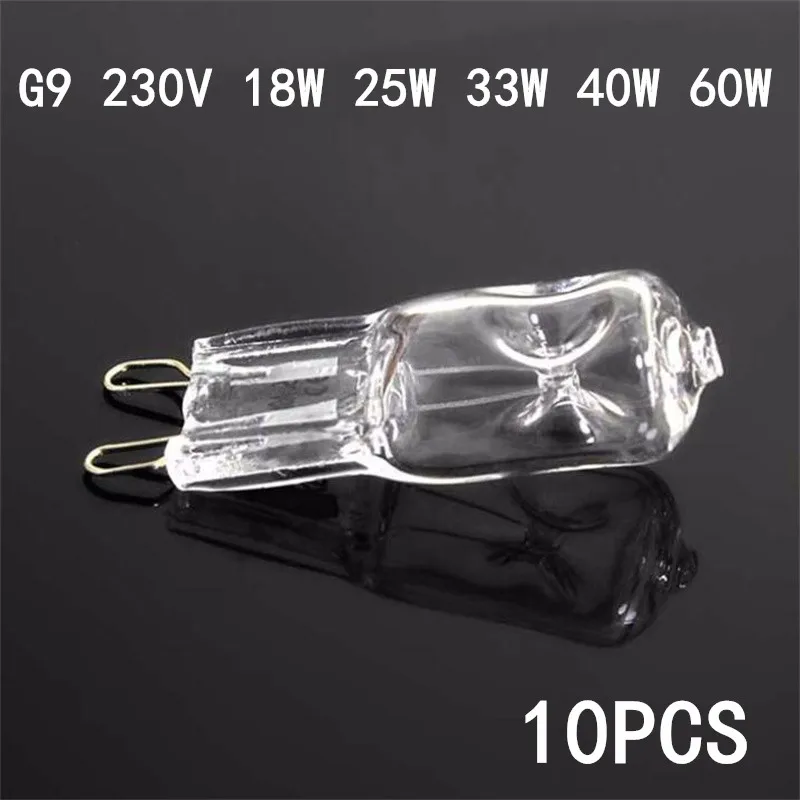 

1/5/10 шт. эко-галогенные лампы в капсулах G9 230 В 18 Вт-60 Вт светодиодные лампы со вставленными бусинами хрустальная лампа галогенная лампа