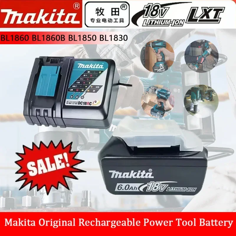 

Original Makita BL1815 6000mAh Li-ion Battery for Makita 18V BL1860 BL1840 BL1850 BL1830 LXT Power Tools Batteries Rechargeable