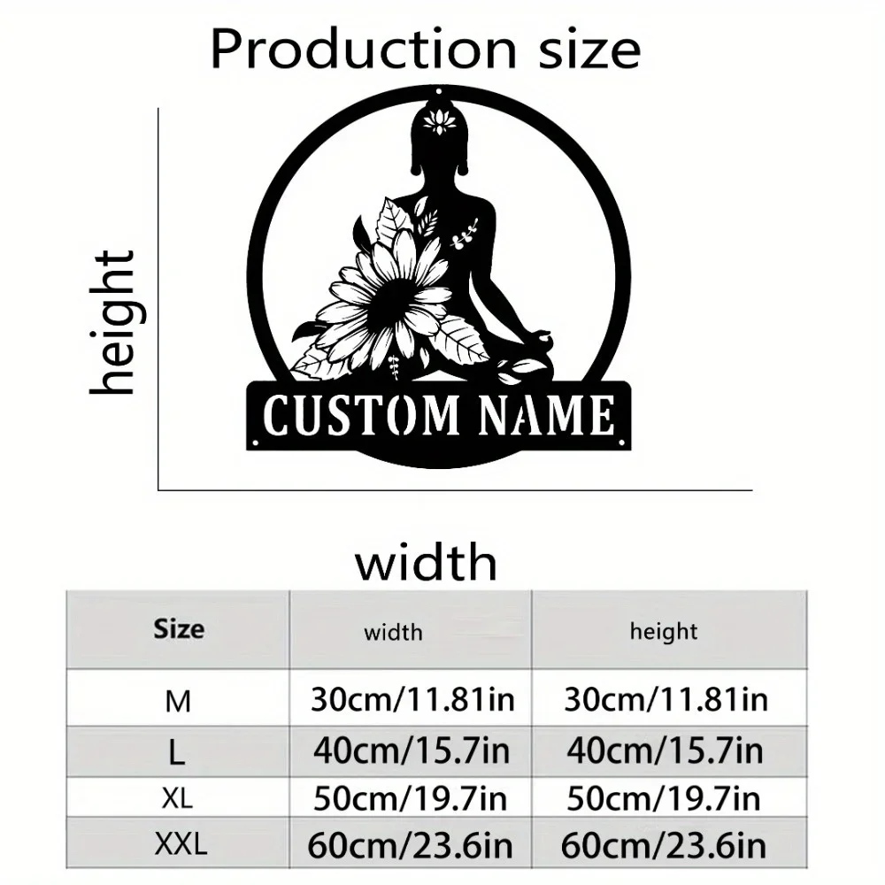 1PC Unique Tailorable Metal Sign with Custom Floral Silhouette Ideal for Home Garden Decor Reusable Matte Ironwork Holiday Gift